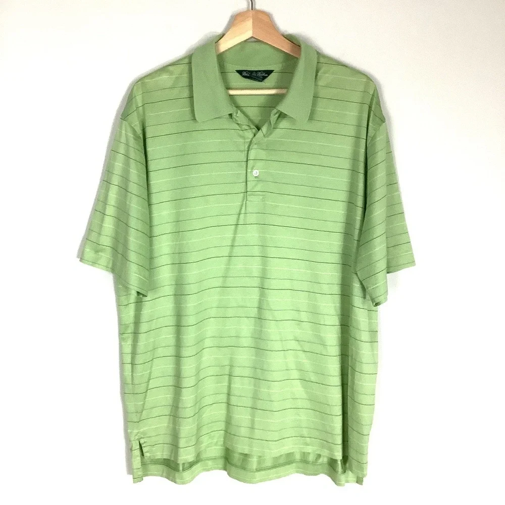 Vintage Brooks Brothers Country Club Performance Knit Polo Shirt Sz Large‎